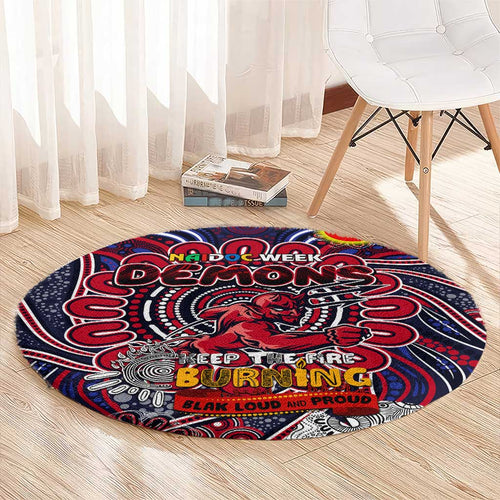 Melbourne Demons NAIDOC Week 2024 Round Carpet Mascot Football