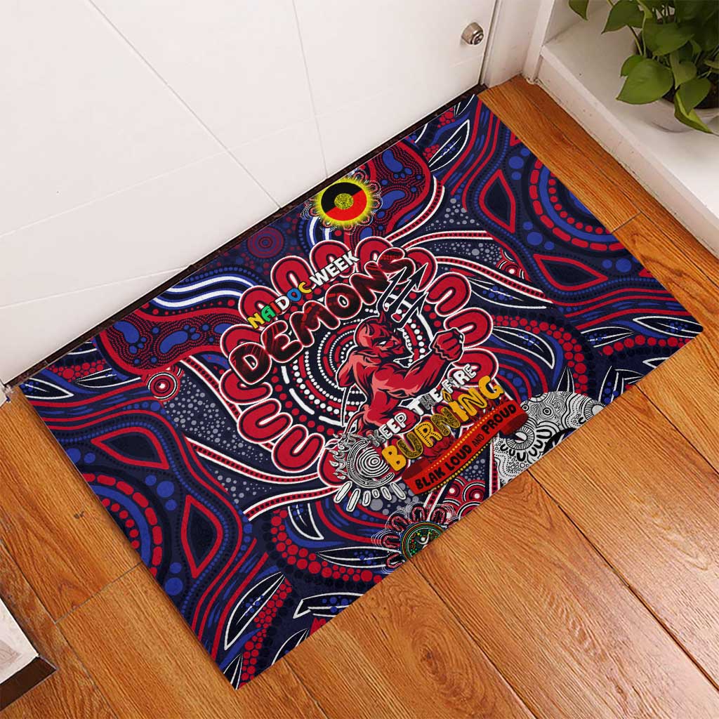 Melbourne Demons NAIDOC Week 2024 Rubber Doormat Mascot Football