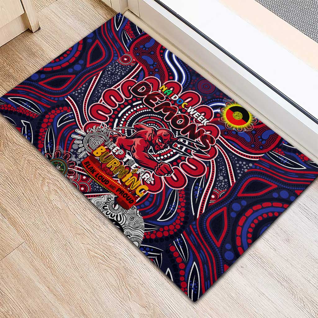 Melbourne Demons NAIDOC Week 2024 Rubber Doormat Mascot Football