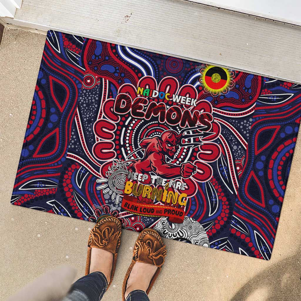 Melbourne Demons NAIDOC Week 2024 Rubber Doormat Mascot Football