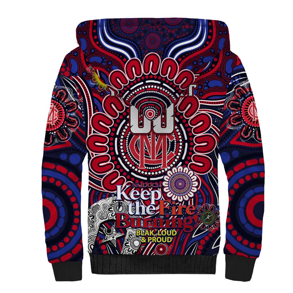 Custom Melbourne Demons NAIDOC Week 2024 Sherpa Hoodie Mascot Football