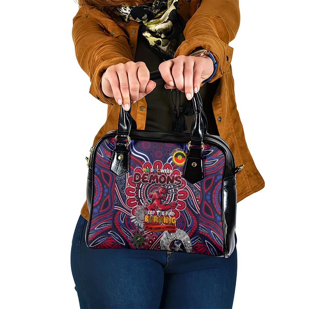 Melbourne Demons NAIDOC Week 2024 Shoulder Handbag Mascot Football