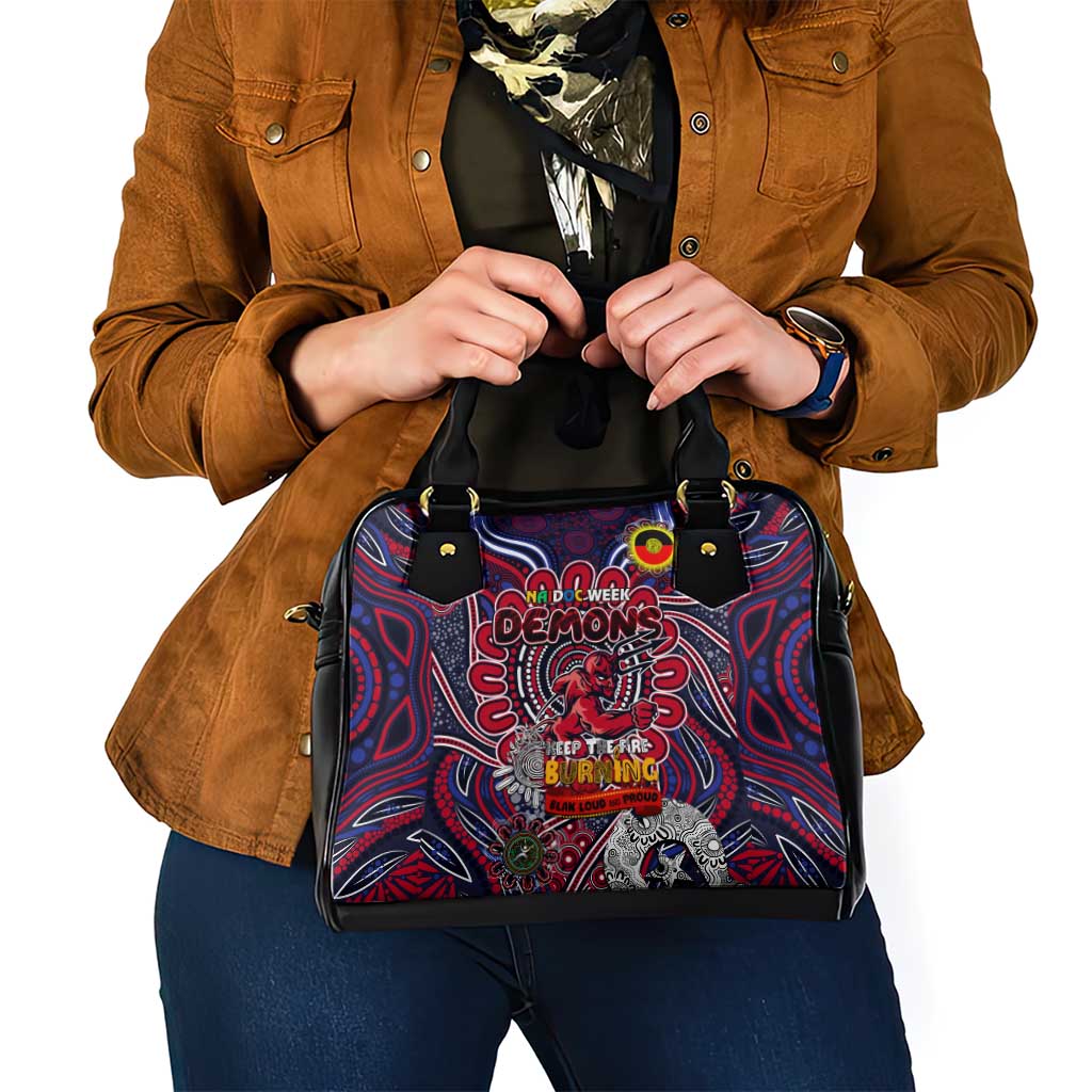 Melbourne Demons NAIDOC Week 2024 Shoulder Handbag Mascot Football