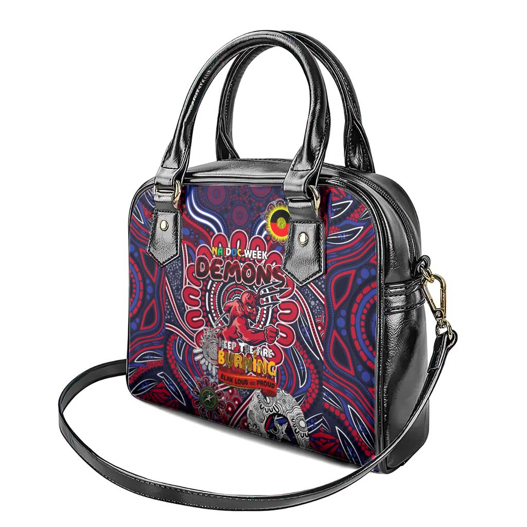 Melbourne Demons NAIDOC Week 2024 Shoulder Handbag Mascot Football