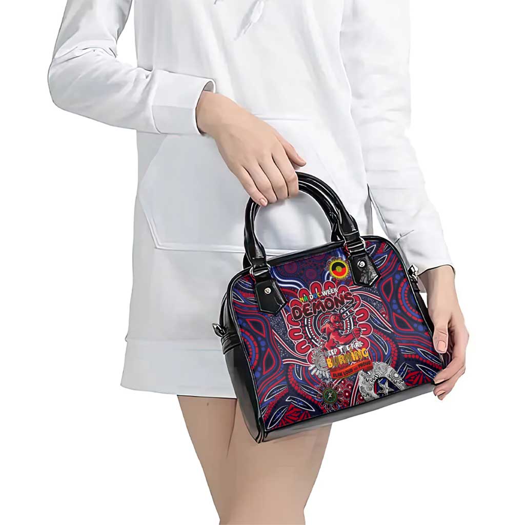Melbourne Demons NAIDOC Week 2024 Shoulder Handbag Mascot Football