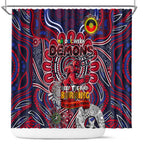 Melbourne Demons NAIDOC Week 2024 Shower Curtain Mascot Football