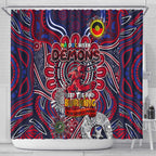 Melbourne Demons NAIDOC Week 2024 Shower Curtain Mascot Football