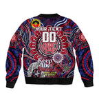 Custom Melbourne Demons NAIDOC Week 2024 Sleeve Zip Bomber Jacket Mascot Football