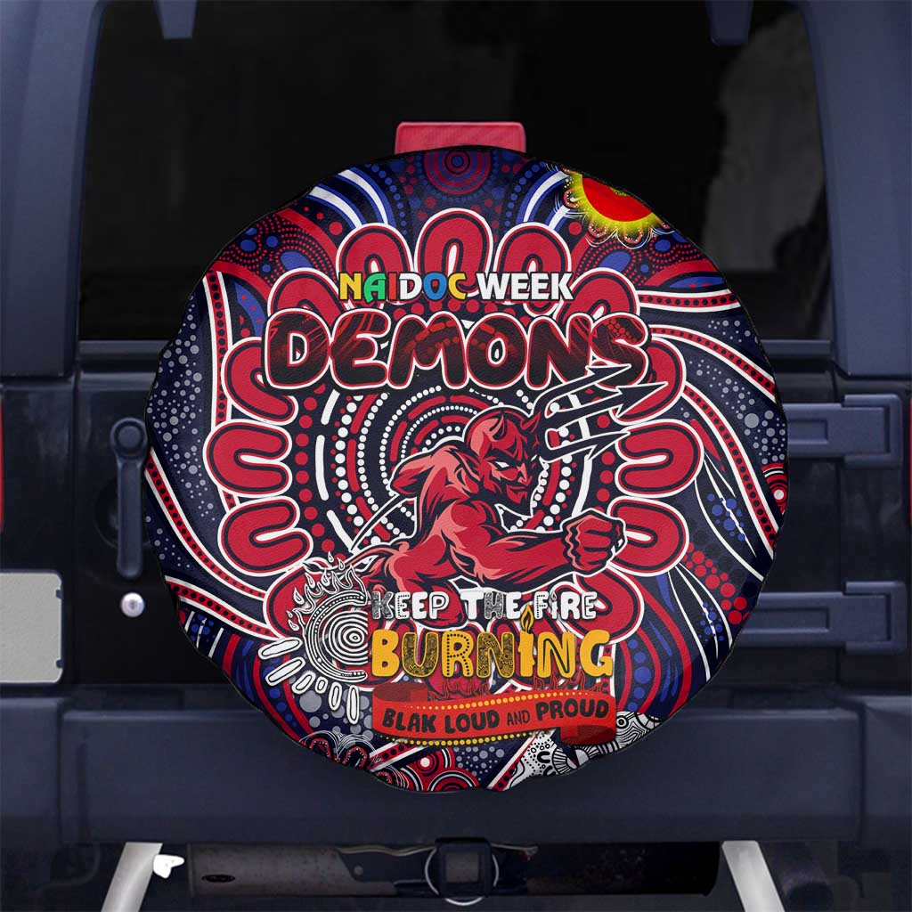 Melbourne Demons NAIDOC Week 2024 Spare Tire Cover Mascot Football