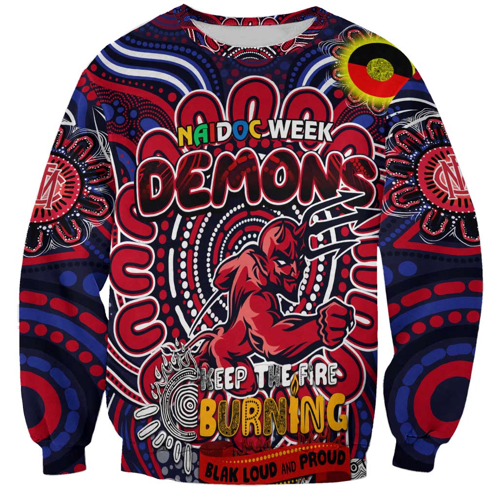 Custom Melbourne Demons NAIDOC Week 2024 Sweatshirt Mascot Football