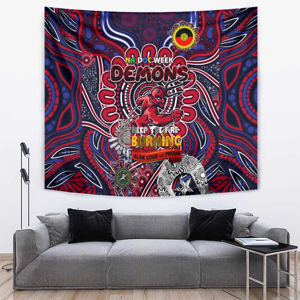 Melbourne Demons NAIDOC Week 2024 Tapestry Mascot Football