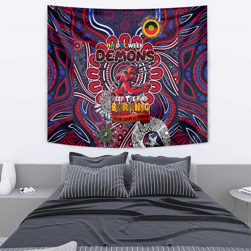 Melbourne Demons NAIDOC Week 2024 Tapestry Mascot Football
