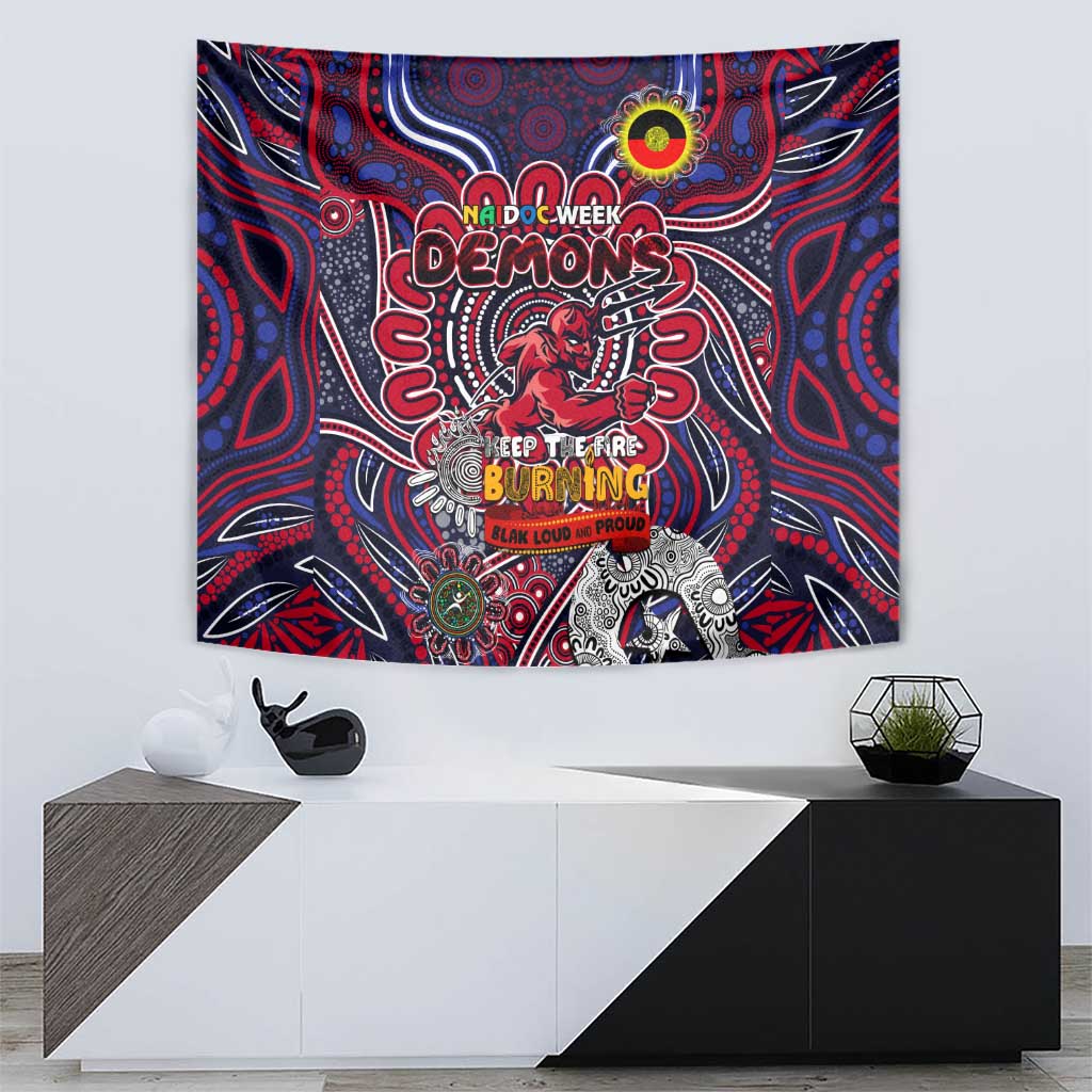 Melbourne Demons NAIDOC Week 2024 Tapestry Mascot Football