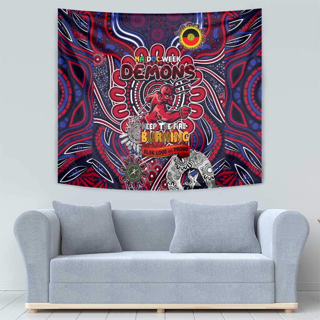 Melbourne Demons NAIDOC Week 2024 Tapestry Mascot Football
