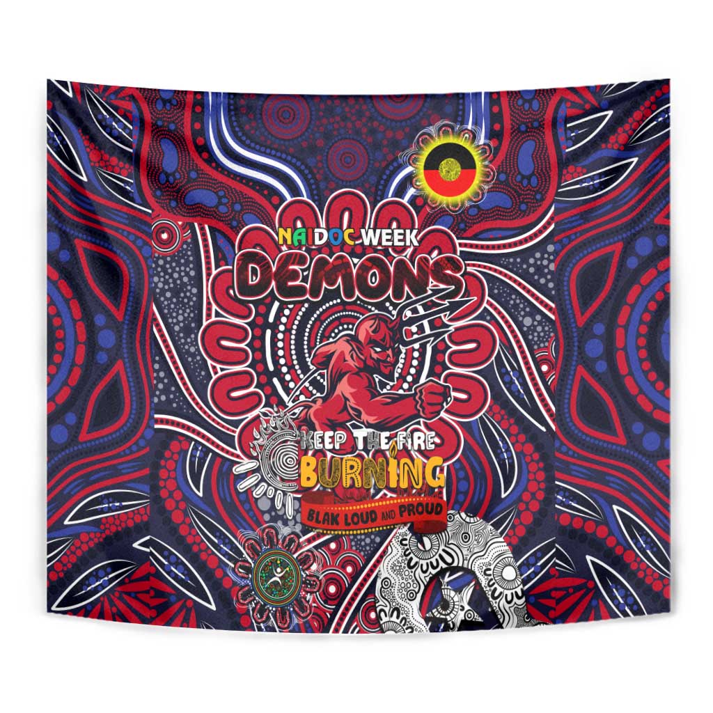 Melbourne Demons NAIDOC Week 2024 Tapestry Mascot Football