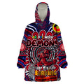 Custom Melbourne Demons NAIDOC Week 2024 Wearable Blanket Hoodie Mascot Football