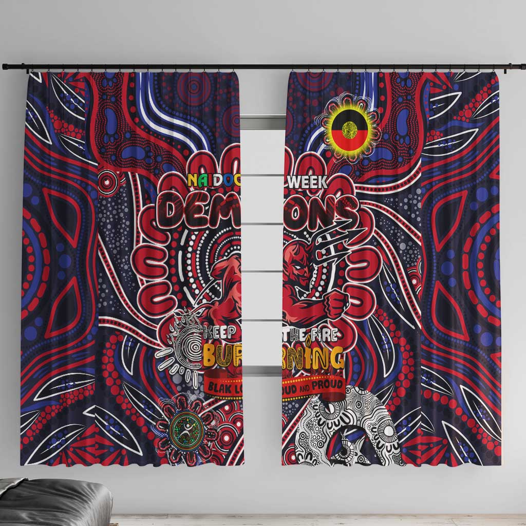 Melbourne Demons NAIDOC Week 2024 Window Curtain Mascot Football