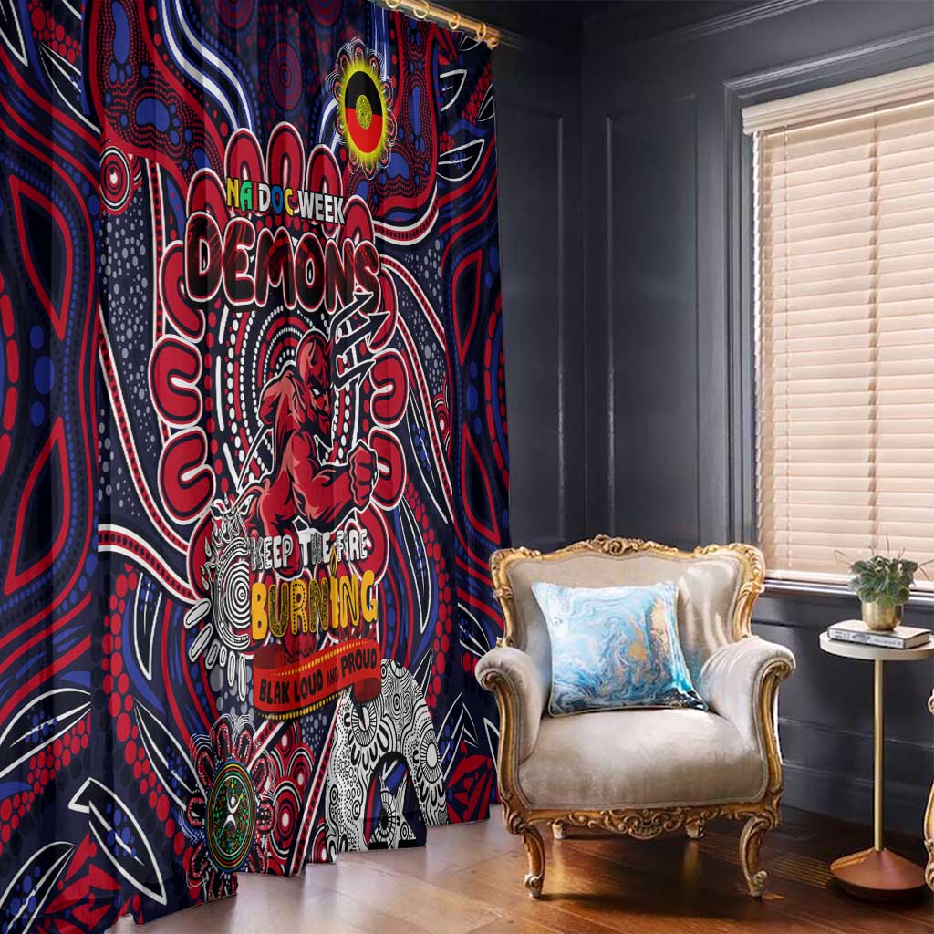 Melbourne Demons NAIDOC Week 2024 Window Curtain Mascot Football