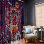 Melbourne Demons NAIDOC Week 2024 Window Curtain Mascot Football