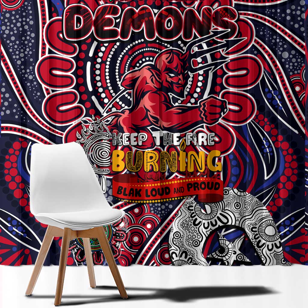 Melbourne Demons NAIDOC Week 2024 Window Curtain Mascot Football