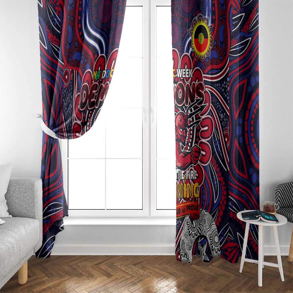 Melbourne Demons NAIDOC Week 2024 Window Curtain Mascot Football
