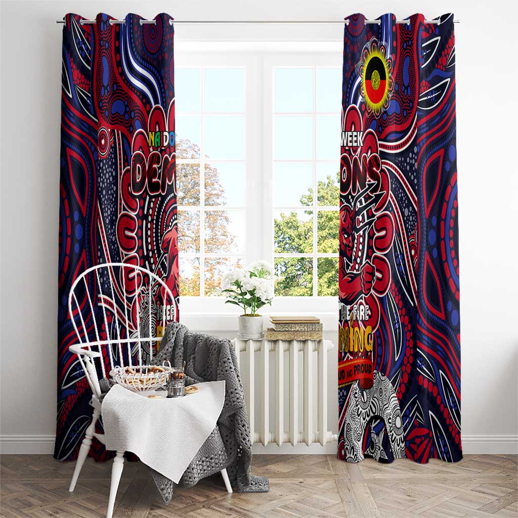 Melbourne Demons NAIDOC Week 2024 Window Curtain Mascot Football
