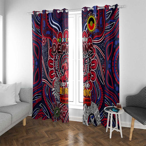 Melbourne Demons NAIDOC Week 2024 Window Curtain Mascot Football