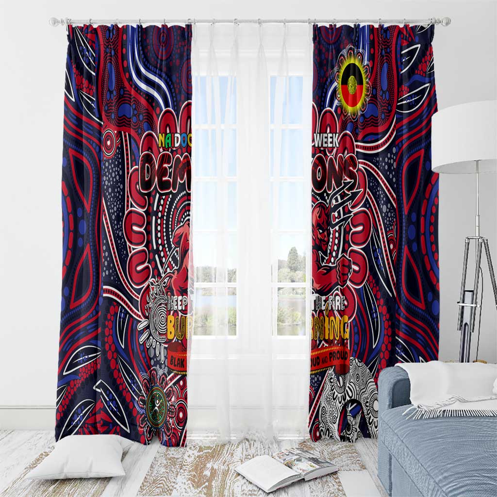 Melbourne Demons NAIDOC Week 2024 Window Curtain Mascot Football