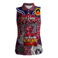 Custom Melbourne Demons NAIDOC Week 2024 Women Sleeveless Polo Shirt Mascot Football