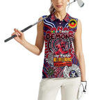 Custom Melbourne Demons NAIDOC Week 2024 Women Sleeveless Polo Shirt Mascot Football