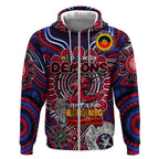 Custom Melbourne Demons NAIDOC Week 2024 Zip Hoodie Mascot Football