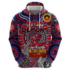 Custom Melbourne Demons NAIDOC Week 2024 Zip Hoodie Mascot Football