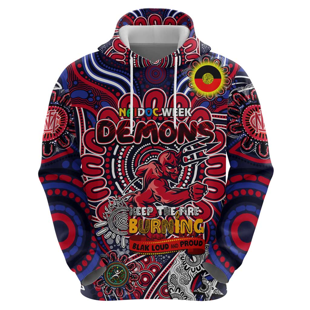 Custom Melbourne Demons NAIDOC Week 2024 Zip Hoodie Mascot Football