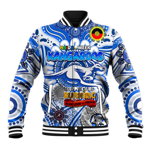 Custom North Melbourne Kangaroos NAIDOC Week 2024 Baseball Jacket Mascot Football