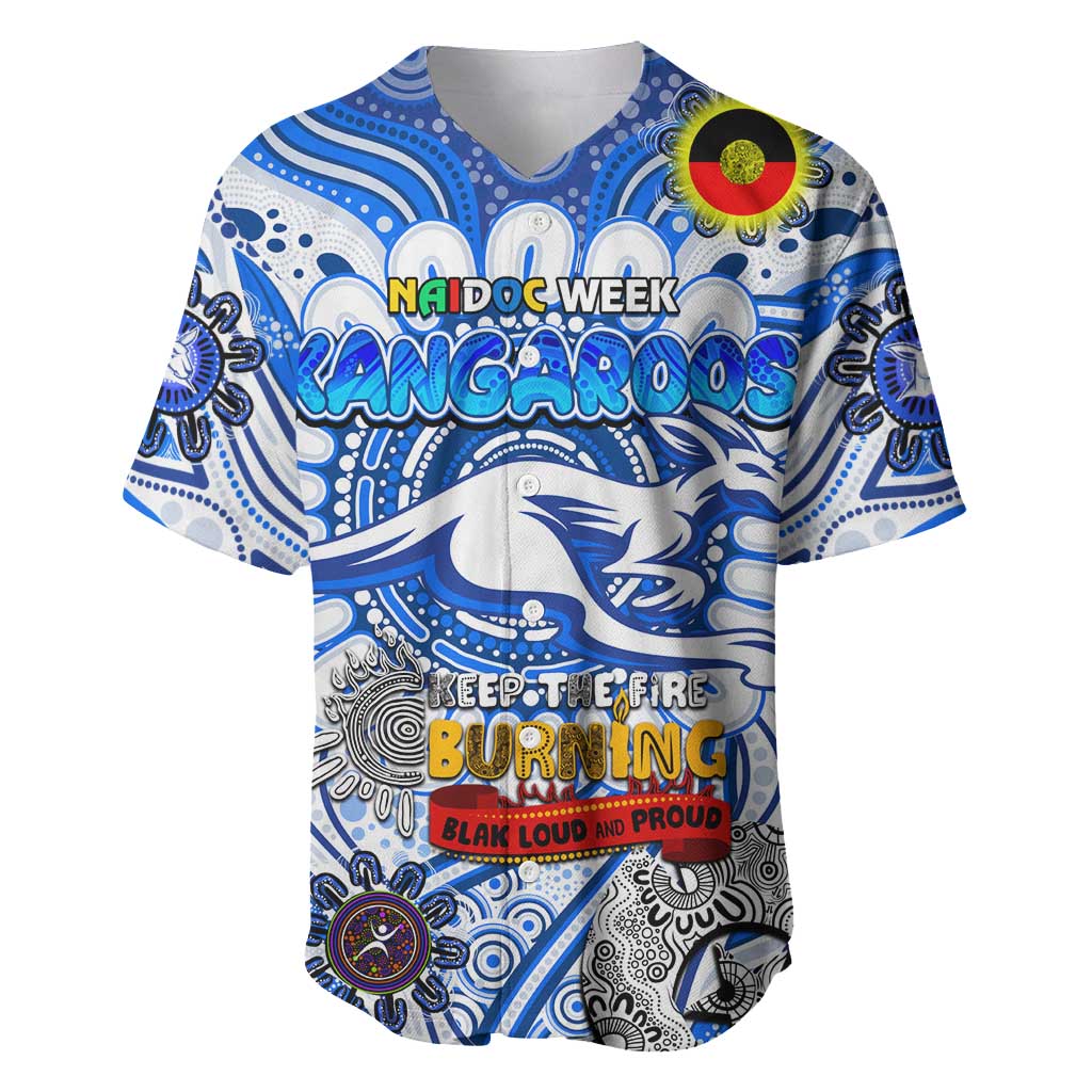Custom North Melbourne Kangaroos NAIDOC Week 2024 Baseball Jersey Mascot Football
