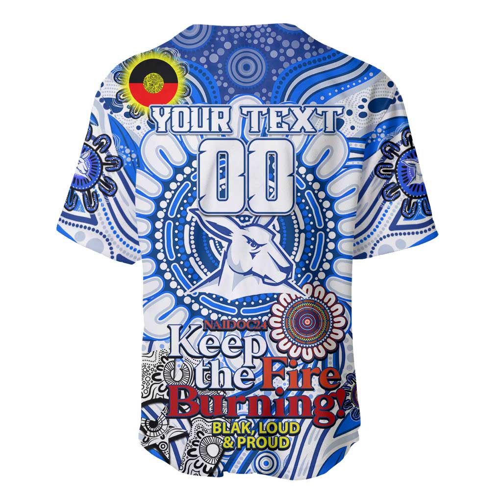 Custom North Melbourne Kangaroos NAIDOC Week 2024 Baseball Jersey Mascot Football