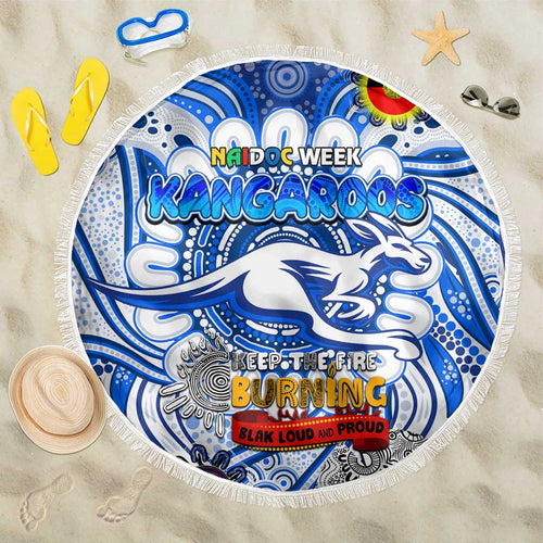 North Melbourne Kangaroos NAIDOC Week 2024 Beach Blanket Mascot Football