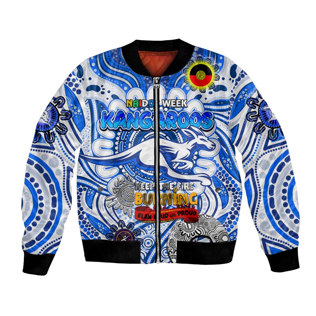 Custom North Melbourne Kangaroos NAIDOC Week 2024 Bomber Jacket Mascot Football