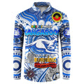 Custom North Melbourne Kangaroos NAIDOC Week 2024 Button Sweatshirt Mascot Football