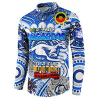 Custom North Melbourne Kangaroos NAIDOC Week 2024 Button Sweatshirt Mascot Football