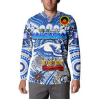 Custom North Melbourne Kangaroos NAIDOC Week 2024 Button Sweatshirt Mascot Football