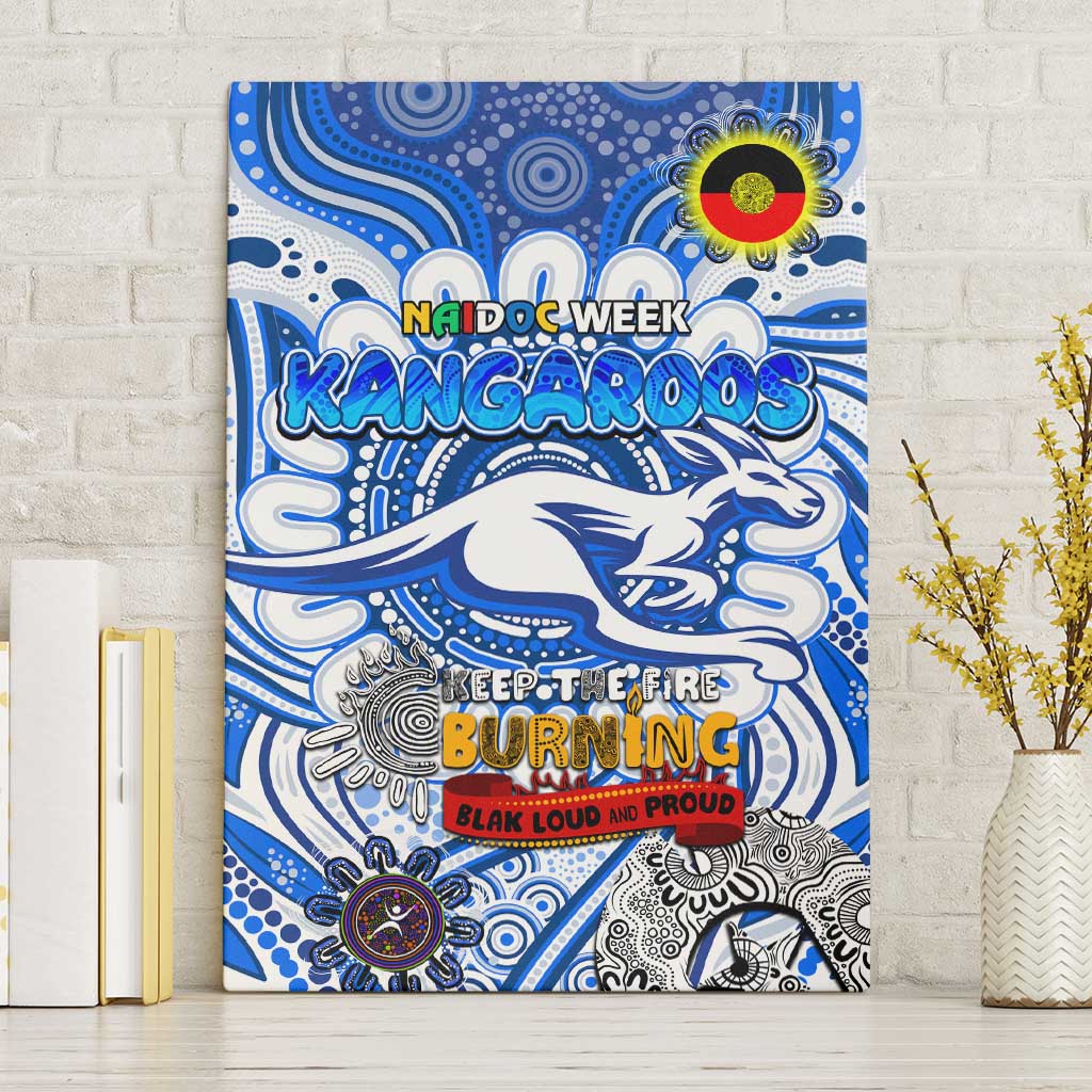 North Melbourne Kangaroos NAIDOC Week 2024 Canvas Wall Art Mascot Football
