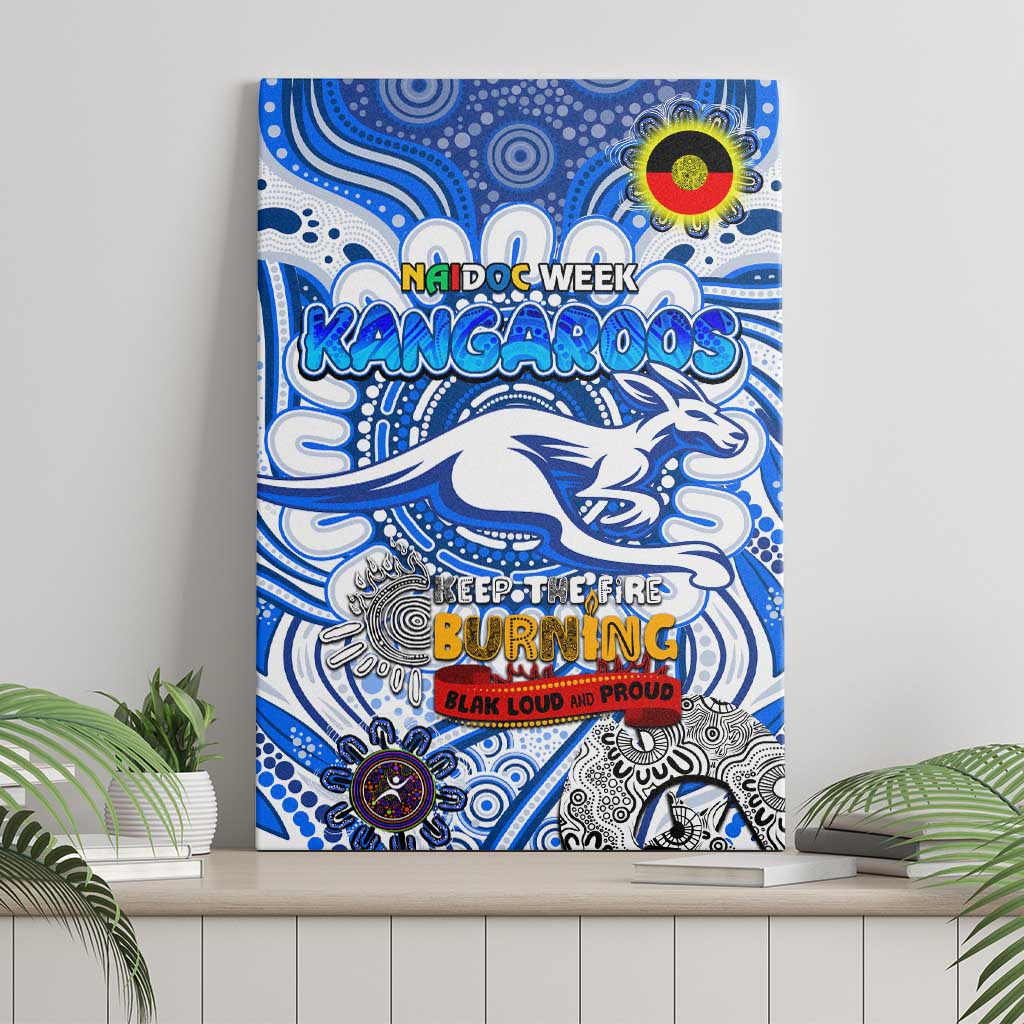 North Melbourne Kangaroos NAIDOC Week 2024 Canvas Wall Art Mascot Football