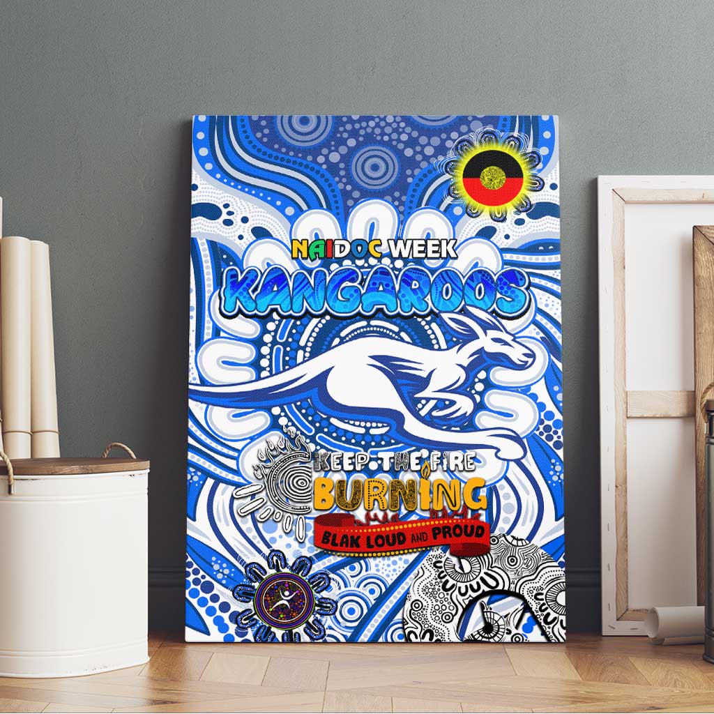 North Melbourne Kangaroos NAIDOC Week 2024 Canvas Wall Art Mascot Football