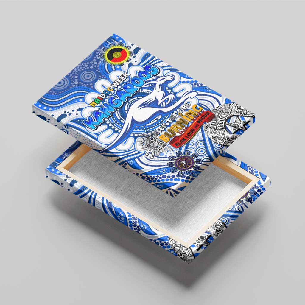 North Melbourne Kangaroos NAIDOC Week 2024 Canvas Wall Art Mascot Football