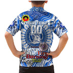 Custom North Melbourne Kangaroos NAIDOC Week 2024 Family Matching Mermaid Dress and Hawaiian Shirt Mascot Football