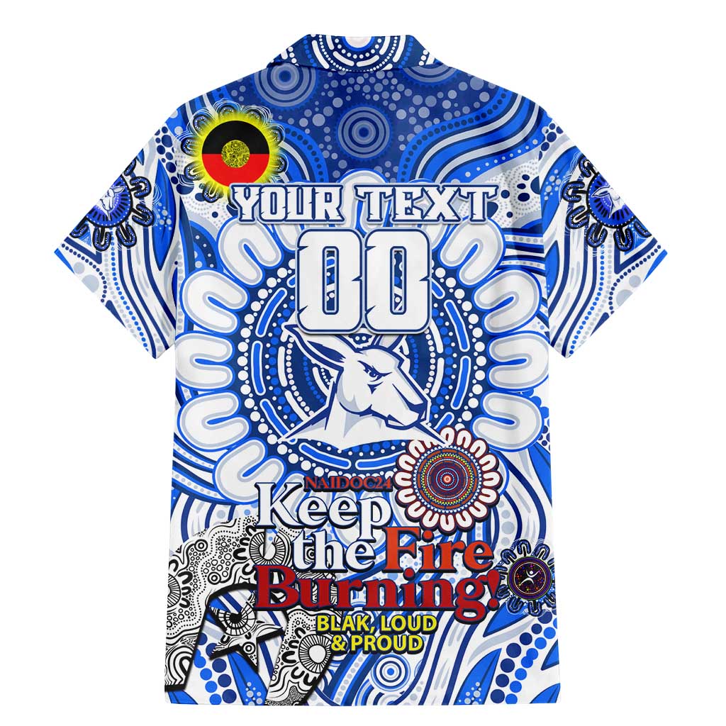Custom North Melbourne Kangaroos NAIDOC Week 2024 Family Matching Mermaid Dress and Hawaiian Shirt Mascot Football