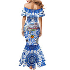 Custom North Melbourne Kangaroos NAIDOC Week 2024 Family Matching Mermaid Dress and Hawaiian Shirt Mascot Football
