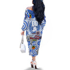 Custom North Melbourne Kangaroos NAIDOC Week 2024 Family Matching Off The Shoulder Long Sleeve Dress and Hawaiian Shirt Mascot Football
