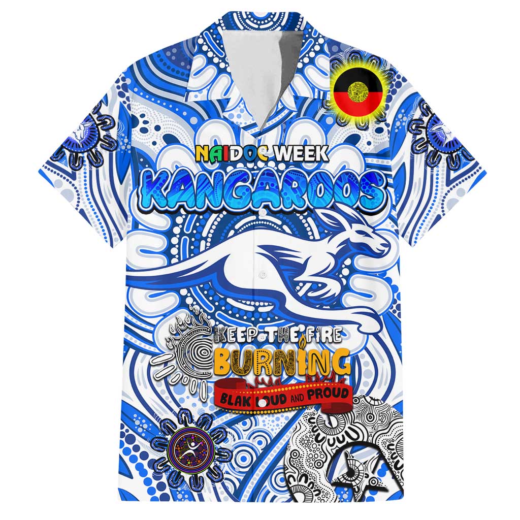 Custom North Melbourne Kangaroos NAIDOC Week 2024 Family Matching Off Shoulder Maxi Dress and Hawaiian Shirt Mascot Football